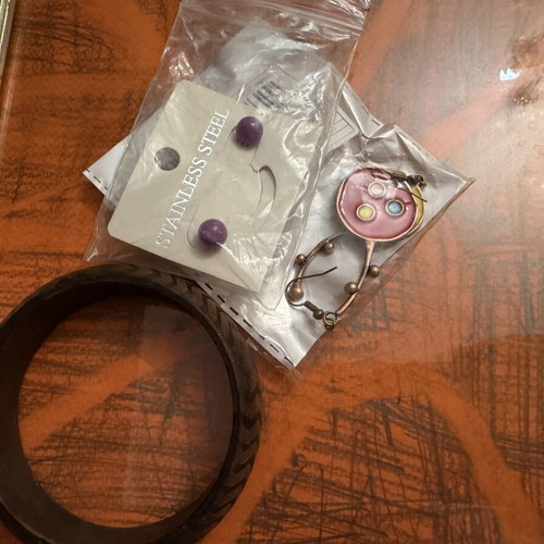 Handmade bracelet and earrings set