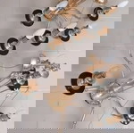 Set 2 πολύφωτα από μπρούτζο σε χρυσό και μαύρο