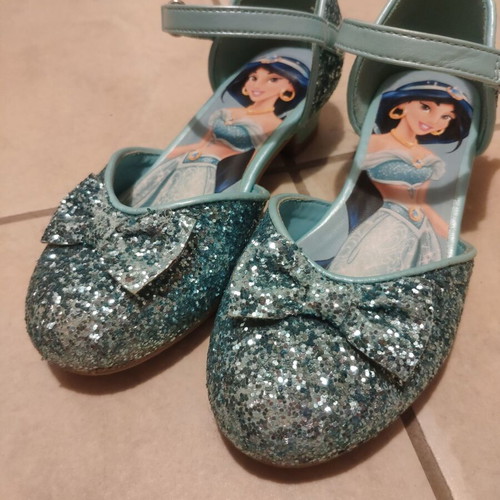 H&M turquoise girls' shoes size 27 new with glitter