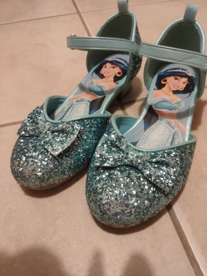 H&M turquoise girls' shoes size 27 new with glitter