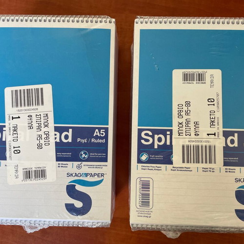 Skag A5 Ruled Spiral Notebook 80 Sheets new, pack of 10