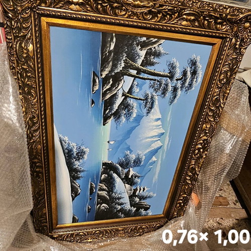 Painting like new with beautiful frame 0.76×1.00