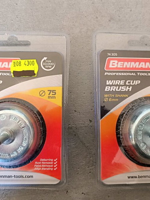 Συρματόβουρτσες Benman σετ 2 τεμαχίων καινούργιες για δράπανο