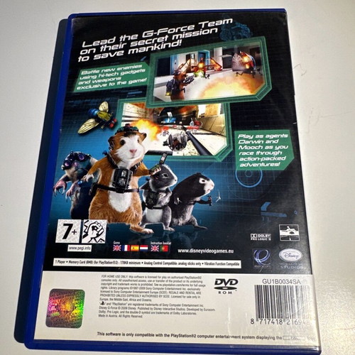G-Force Disney Spy License PlayStation 2 game used