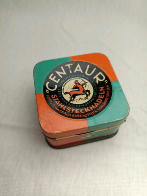 "CENTAUR" Centaur rare vintage empty sewing pin box used
