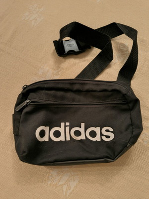 Adidas waist bag like new, black and white