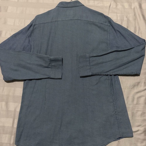 Zara Man Polka Dot Shirt XL like new, Navy Blue