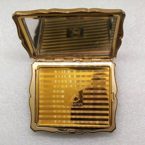 Vintage retro Stratton powder compact 50s/60s like new with mirror and baroque design