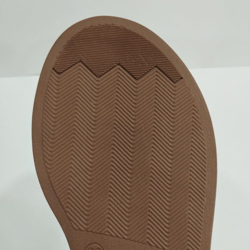 Leather sandals new, beige and brown, size 39, gold decoration