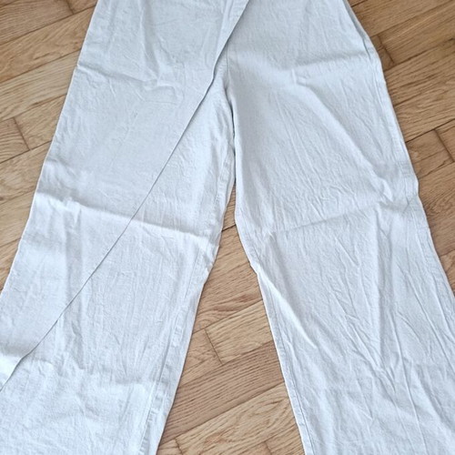 Zara linen pants with matching linen top, size S, beige