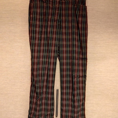 Checked pants used, size M, black and red