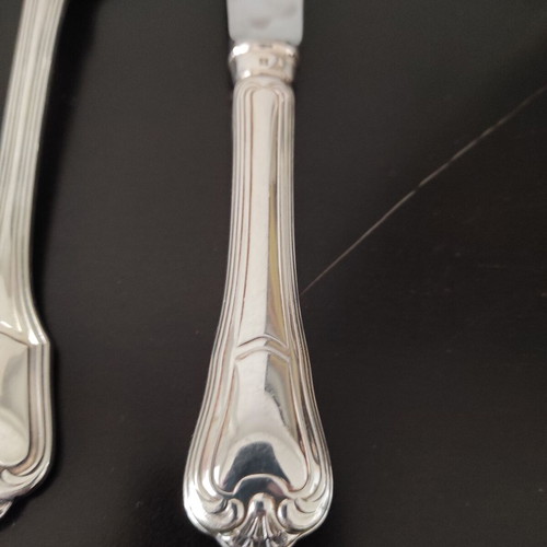 Christofle Silver-Plated Cutlery Set used, rare 80s design