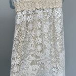 Γυναικείο φόρεμα Lipsy London boho σαν καινούργιο λευκό με μπεζ και κεντήματα