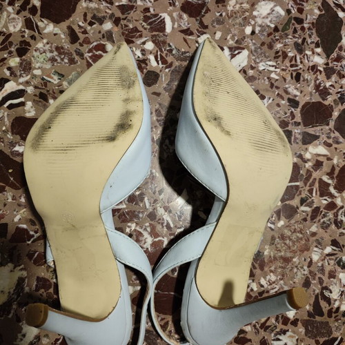 Tsoukalas summer slingback pumps size 36 used, turquoise