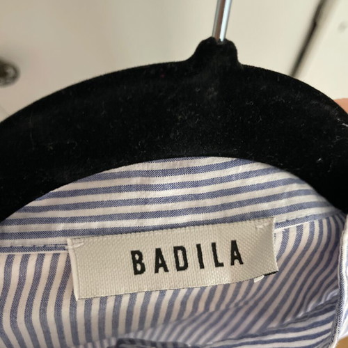 Badila striped long-sleeve shirt medium used, white blue