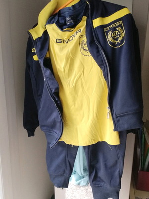 Complete AE Pylaia football kit xxs like new