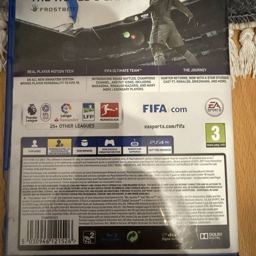 FIFA 18 PS4 game