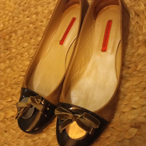 Apostolos Ioannou suede ballerinas like new, size 39, green