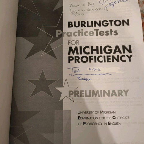 Burlington Practice Test For Michigan Proficiency used, with notes