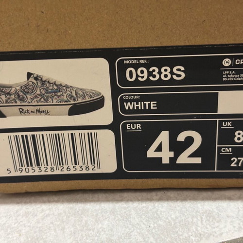 Cropp Rick & Morty Sneakers new, size 42, white with designs