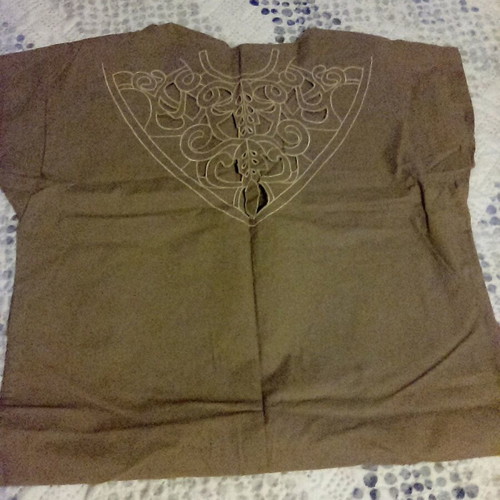 Brown dress in straight cut like new, size XL