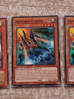Yu-Gi-Oh Armored Cybern three cards like new