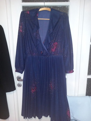 Dress one size like new, blue, with lining