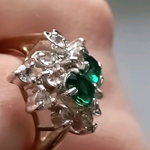 Faux ring No 54 (No 17) new with silver and gold color