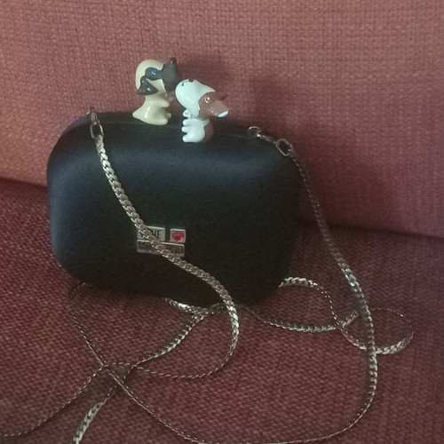 Moschino mini collectible crossbody bag, black