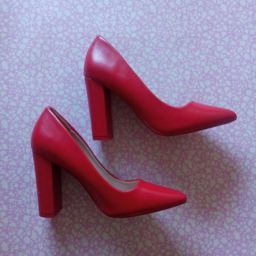 Red high heels, size 37