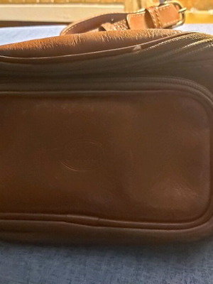 Unisex waist bag used, brown leather