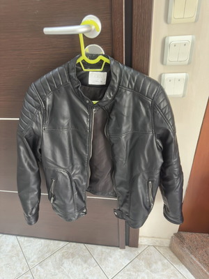 Zara Kids Black Biker Jacket like new, synthetic leather, size 164 cm