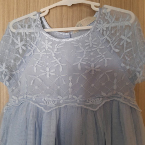 H&M dress like new, turquoise, 5-6 years old with tulle and lace