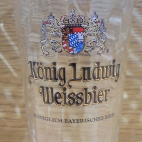 Konig Ludwig beer set of two promotional glasses 300ml like new