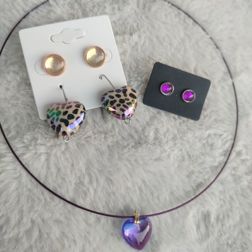 No Mystery Summer Box 3 Jewelry Set with Purple Earrings
