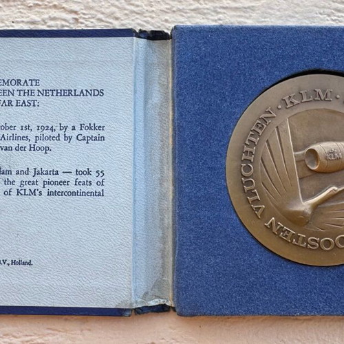 KLM 1974 commemorative bronze medal like new