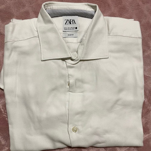 Zara men's long-sleeve shirt size S like new, white