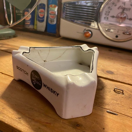 Ceramic ashtray Long John Scotch Whisky used