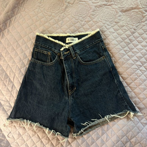 No Thinkin Shorts size 34 like new, blue with detailed waist