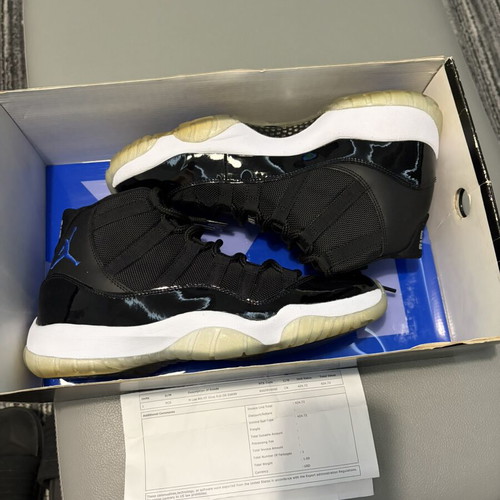 Air Jordan 11 Retro Space Jam sneakers new, size 43, black
