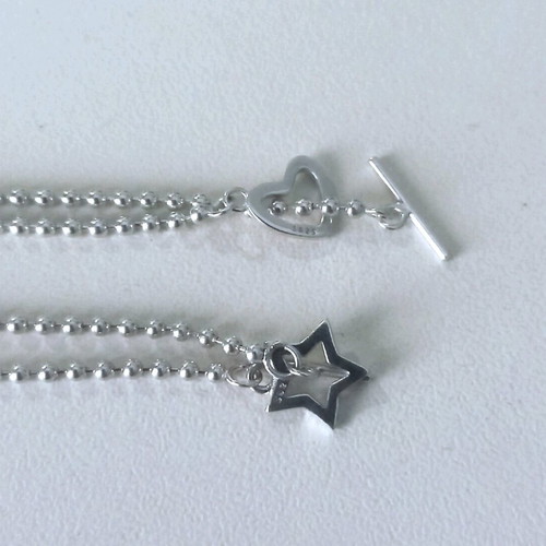 Silver 9.25 bracelets like new, set of 2, length 17