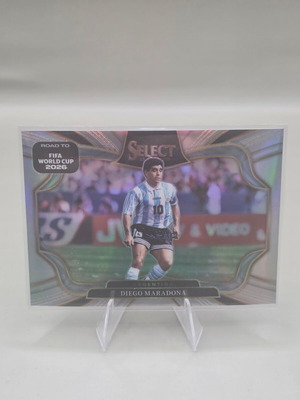 Diego Maradona Silver Prizm Panini Select Road to FIFA World Cup 2026 card