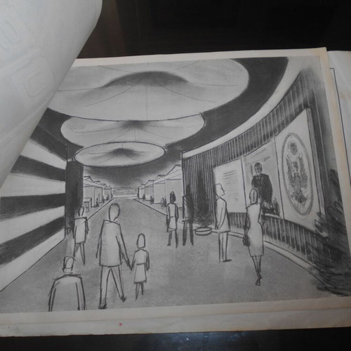 USA Pavilion DETH 1964 Graphic Designer Sketch used
