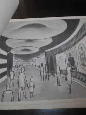 USA Pavilion DETH 1964 Graphic Designer Sketch used