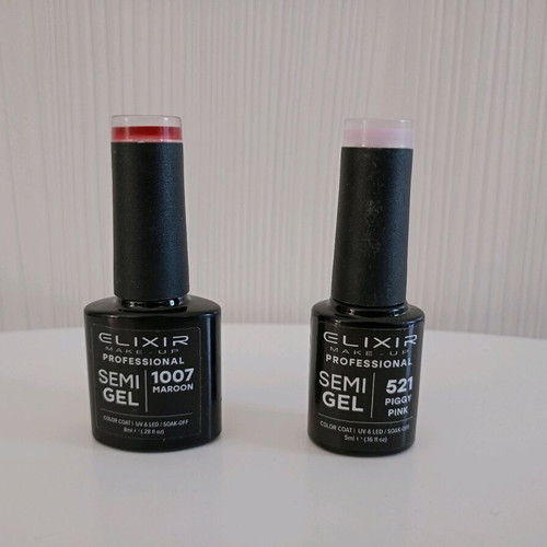 Elixir semi gel No 1007 (8ml) and No 521 (5ml) used