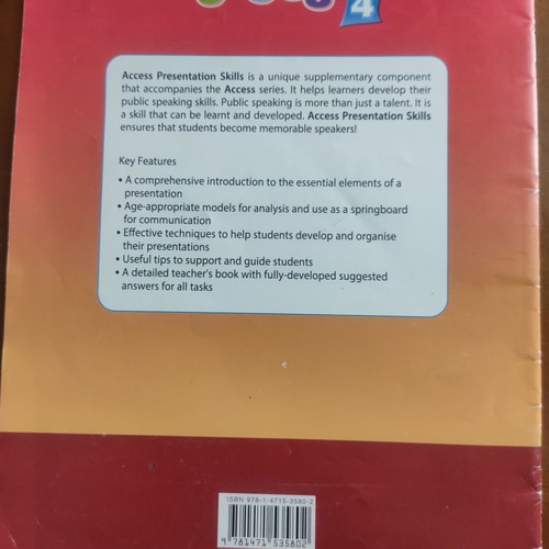 Access 4 English books used, with new Presentation Skills and Grammar