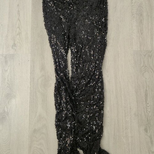 Stradivarius pants black transparent with sequins like new