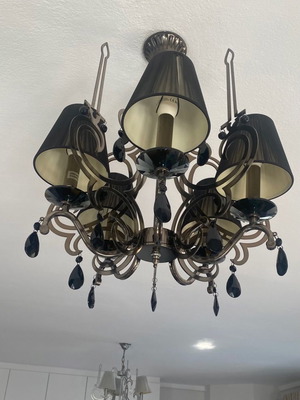 Ceiling light used, black