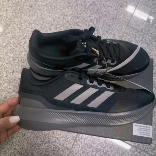 Adidas Runner athletic shoes, black