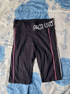 Paco & Co crop leggings/shorts like new, black and pink for S/M